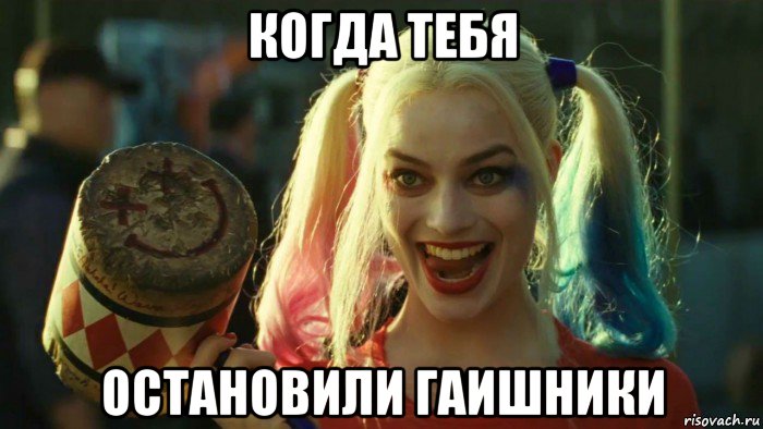 когда тебя остановили гаишники, Мем    Harley quinn