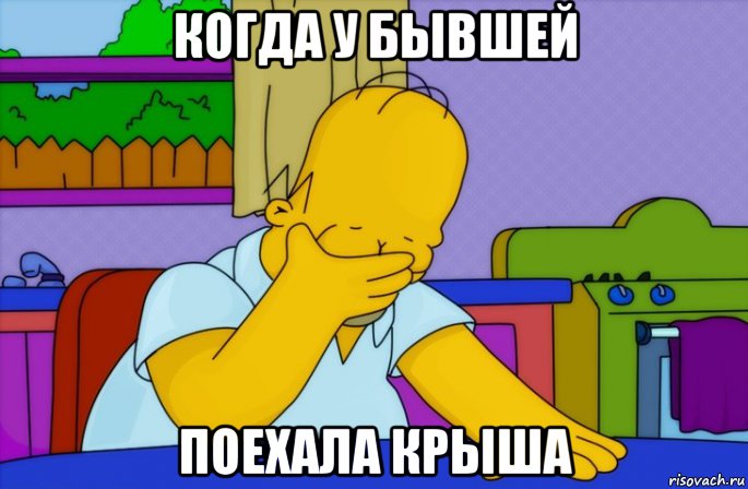 когда у бывшей поехала крыша, Мем Homer simpson facepalm