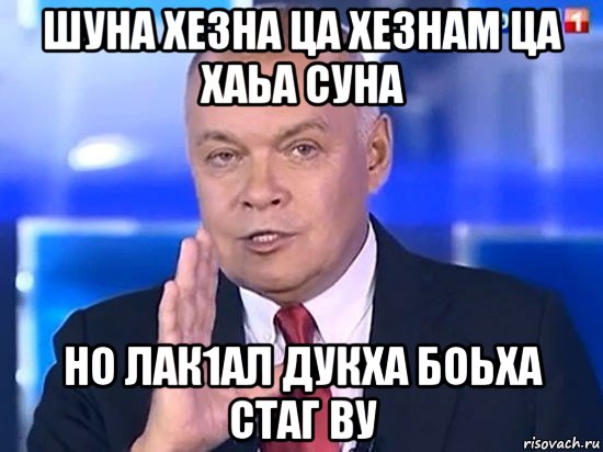 шуна хезна ца хезнам ца хаьа суна но лак1ал дукха боьха стаг ву, Мем Киселёв 2014