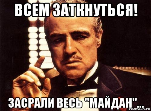 всем заткнуться! засрали весь "майдан"..., Мем крестный отец