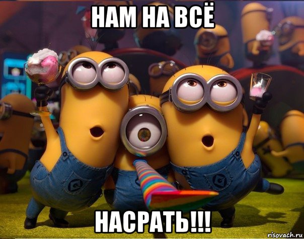 нам на всё насрать!!!, Мем   миньоны