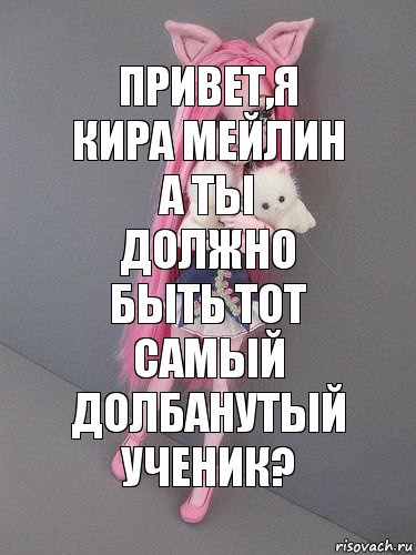 Привет,я Кира Мейлин
А ты должно быть тот самый
Долбанутый ученик?, Комикс монстер хай новая ученица