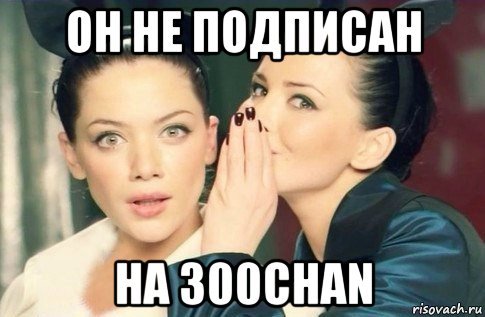 он не подписан на 300chan, Мем  Он