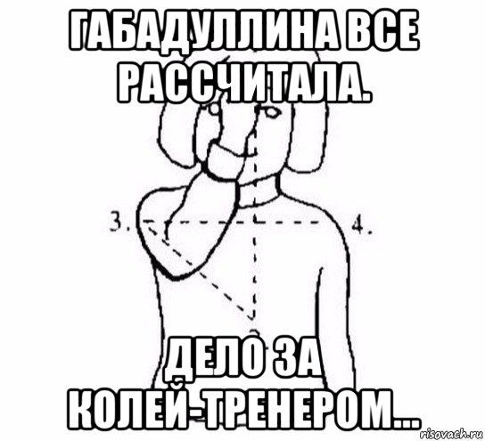 габадуллина все рассчитала. дело за колей-тренером..., Мем  Перекреститься