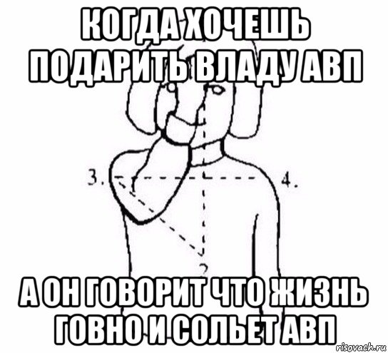 когда хочешь подарить владу авп а он говорит что жизнь говно и сольет авп, Мем  Перекреститься