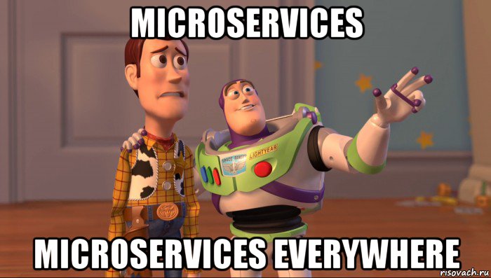 microservices microservices everywhere, Мем Они повсюду (История игрушек)