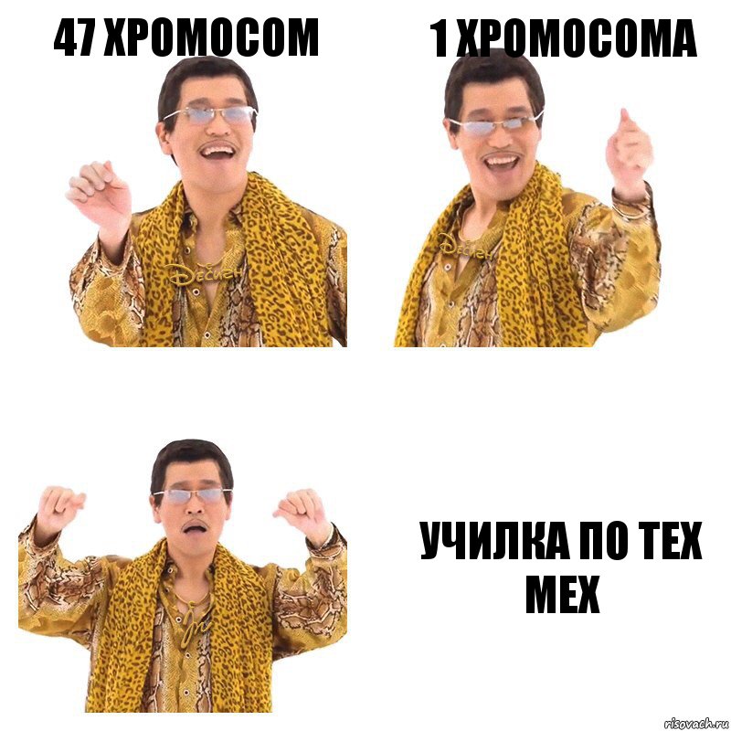 47 хромосом 1 хромосома училка по тех мех, Комикс  Ppap penpineapple