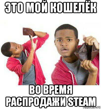 это мой кошелёк во время распродажи steam, Мем  Пустой кошелек