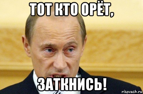 тот кто орёт, заткнись!, Мем путин