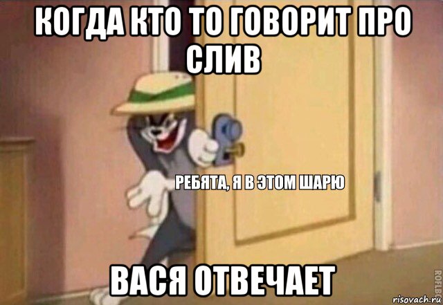 когда кто то говорит про слив вася отвечает, Мем    Ребята я в этом шарю