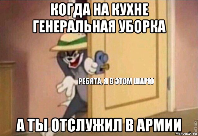 когда на кухне генеральная уборка а ты отслужил в армии, Мем    Ребята я в этом шарю