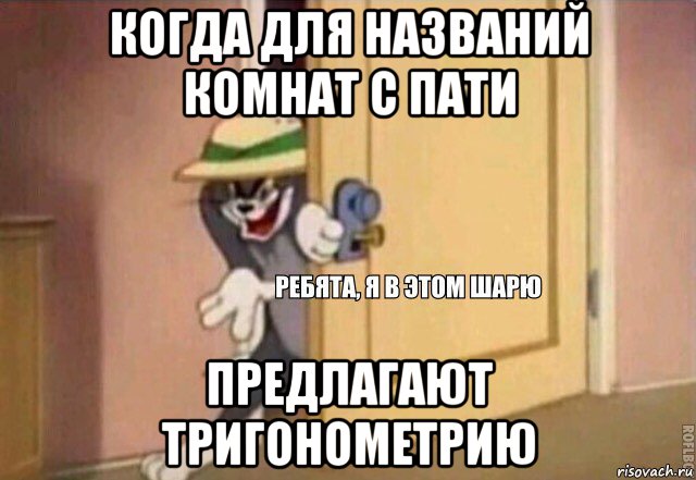 когда для названий комнат с пати предлагают тригонометрию, Мем    Ребята я в этом шарю