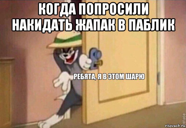 когда попросили накидать жапак в паблик , Мем    Ребята я в этом шарю