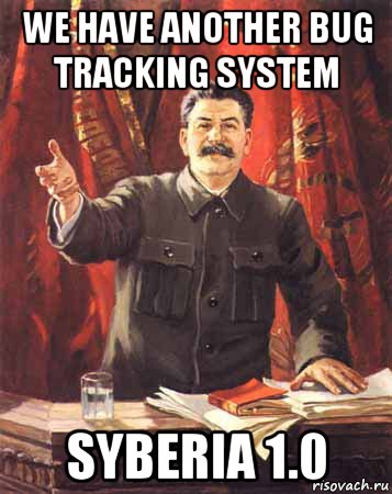 we have another bug tracking system syberia 1.0, Мем  сталин цветной