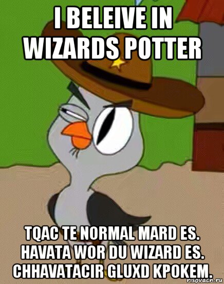 i beleive in wizards potter tqac te normal mard es. havata wor du wizard es. chhavatacir gluxd kpokem., Мем    Упоротая сова