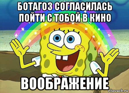 ботагоз согласилась пойти с тобой в кино воображение, Мем Воображение (Спанч Боб)