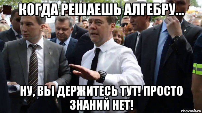 когда решаешь алгебру... ну, вы держитесь тут! просто знаний нет!, Мем Всего хорошего