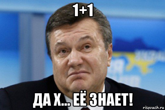 1+1 да х... её знает!, Мем Янукович