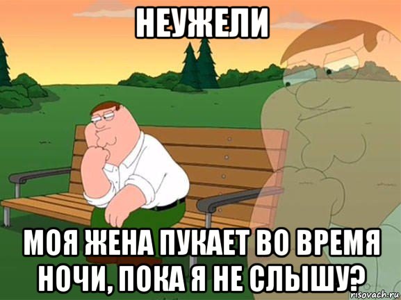 неужели моя жена пукает во время ночи, пока я не слышу?, Мем Задумчивый Гриффин