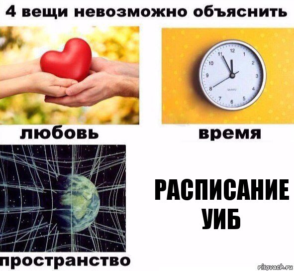 расписание уиб, Комикс  4 вещи невозможно объяснить