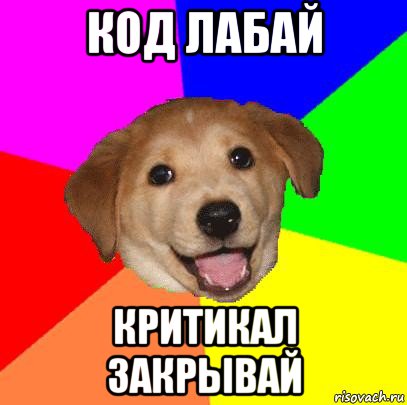 код лабай критикал закрывай, Мем Advice Dog