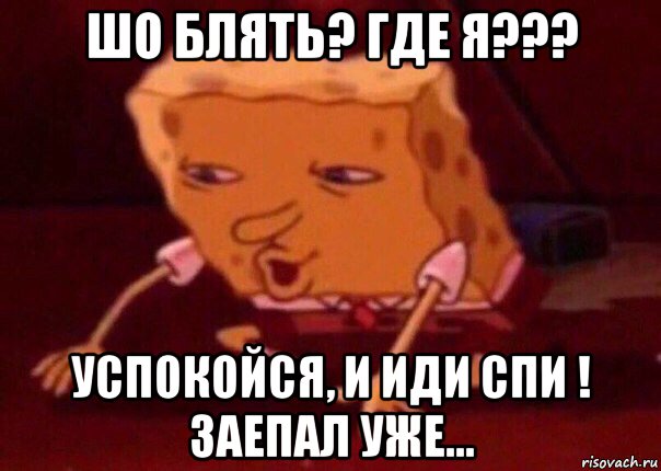 шо блять? где я??? успокойся, и иди спи ! заепал уже..., Мем    Bettingmemes