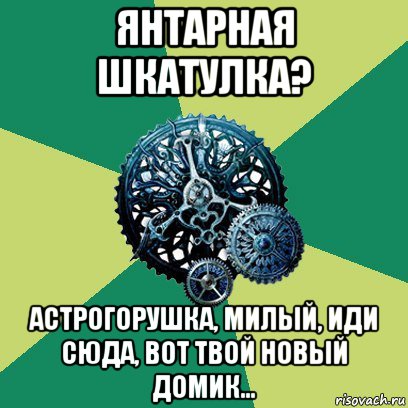 янтарная шкатулка? астрогорушка, милый, иди сюда, вот твой новый домик..., Мем Часодеи