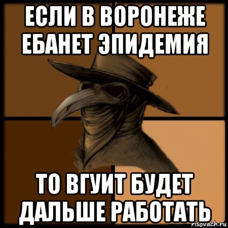 если в воронеже ебанет эпидемия то вгуит будет дальше работать, Мем  Чума