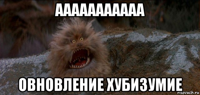 ааааааааааа овновление хубизумие, Мем да вы тут все ебанулись