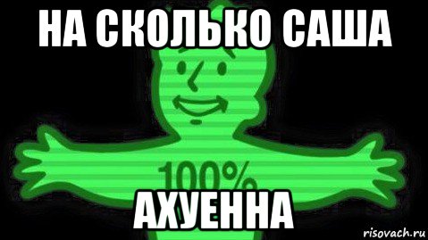 на сколько саша ахуенна, Мем  Fallout 100