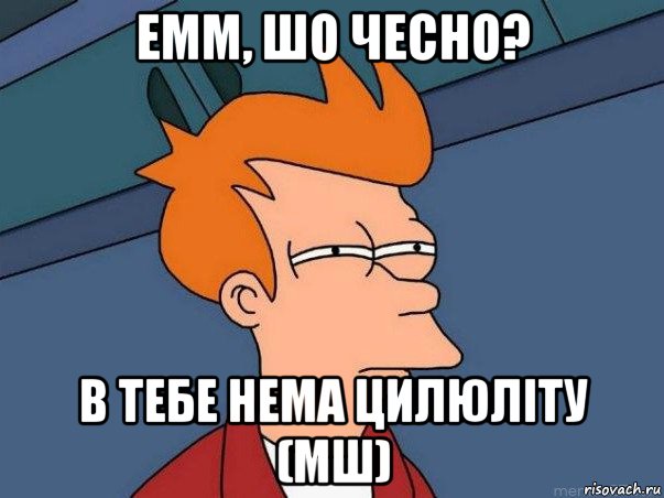 емм, шо чесно? в тебе нема цилюліту (мш), Мем  Фрай (мне кажется или)