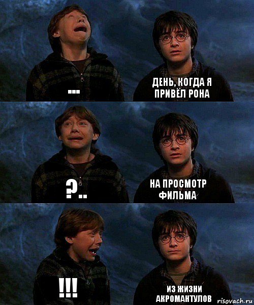 ... День, когда я привёл Рона ?.. На просмотр фильма !!! Из жизни акромантулов, Комикс гарри и рон в пещере пауков