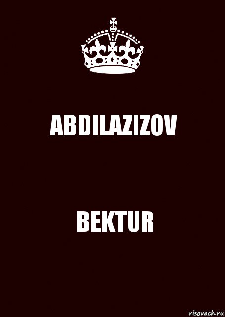 ABDILAZIZOV BEKTUR, Комикс keep calm