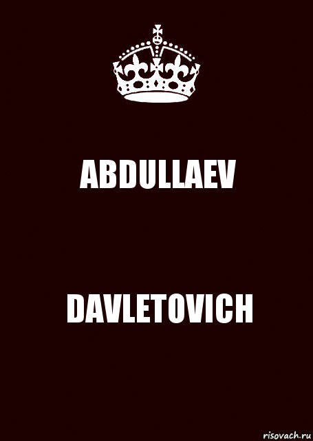 ABDULLAEV DAVLETOVICH