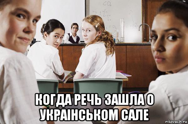  когда речь зашла о украiнськом сале, Мем В классе все смотрят на тебя