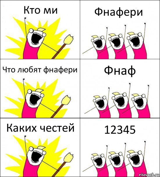 Кто ми Фнафери Что любят фнафери Фнаф Каких честей 12345, Комикс кто мы