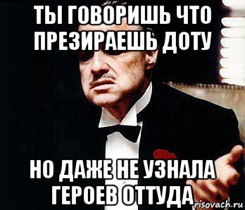 ты говоришь что презираешь доту но даже не узнала героев оттуда