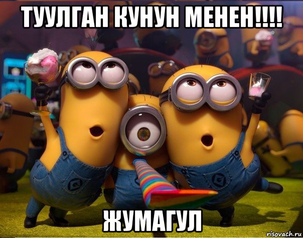 туулган кунун менен!!!! жумагул, Мем   миньоны