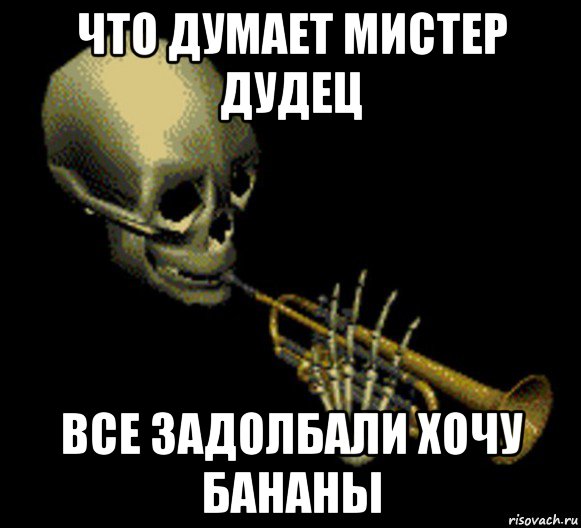 что думает мистер дудец все задолбали хочу бананы, Мем Мистер дудец