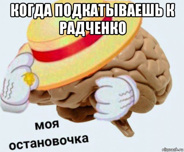 когда подкатываешь к радченко , Мем   Моя остановочка мозг