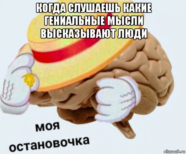 когда слушаешь какие гениальные мысли высказывают люди , Мем   Моя остановочка мозг