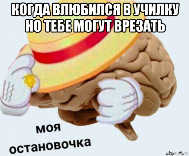 когда влюбился в училку но тебе могут врезать , Мем   Моя остановочка мозг