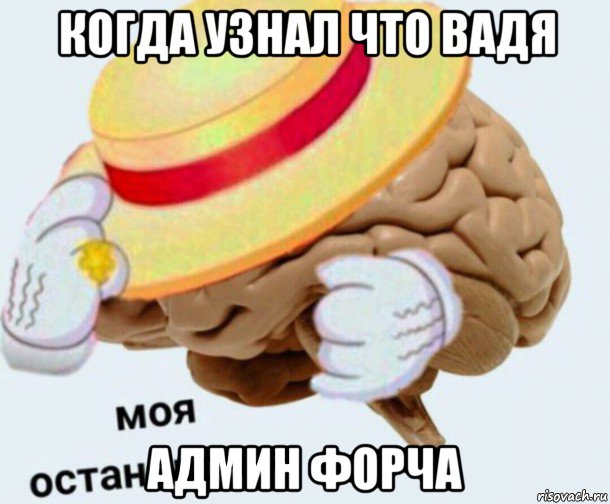 когда узнал что вадя админ форча, Мем   Моя остановочка мозг