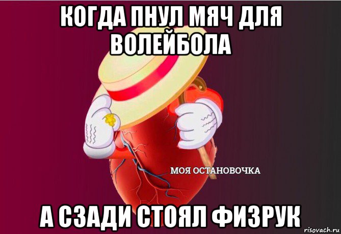 когда пнул мяч для волейбола а сзади стоял физрук, Мем   Моя остановочка