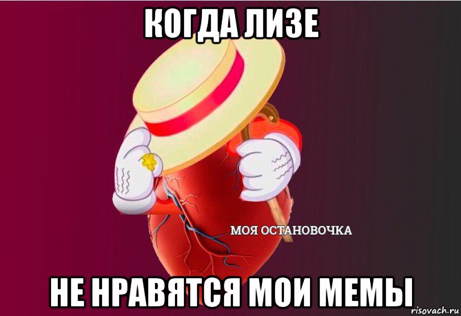 когда лизе не нравятся мои мемы, Мем   Моя остановочка