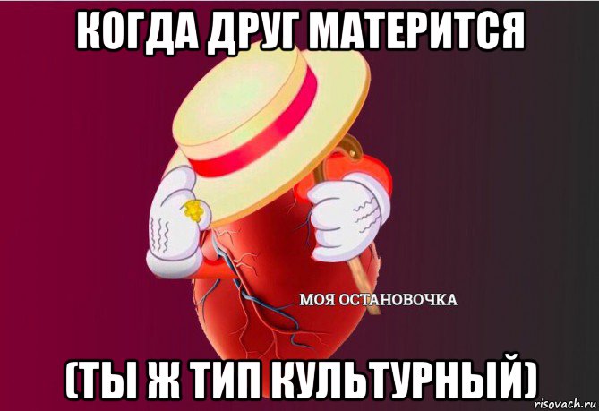 когда друг матерится (ты ж тип культурный), Мем   Моя остановочка