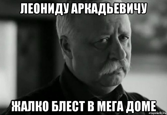 леониду аркадьевичу жалко блест в мега доме, Мем Не расстраивай Леонида Аркадьевича