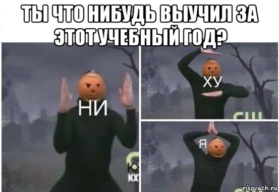 ты что нибудь выучил за этот учебный год? , Мем  Ни ху Я