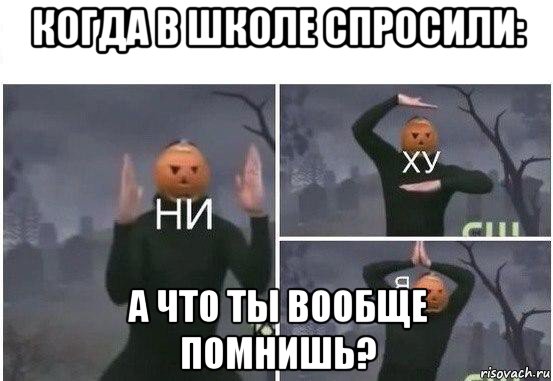 когда в школе спросили: а что ты вообще помнишь?, Мем  Ни ху Я