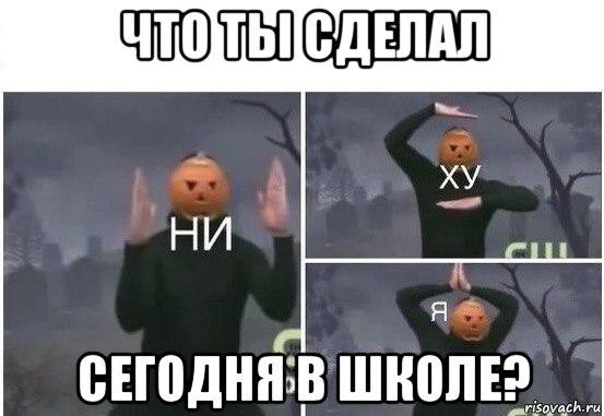 что ты сделал сегодня в школе?, Мем  Ни ху Я